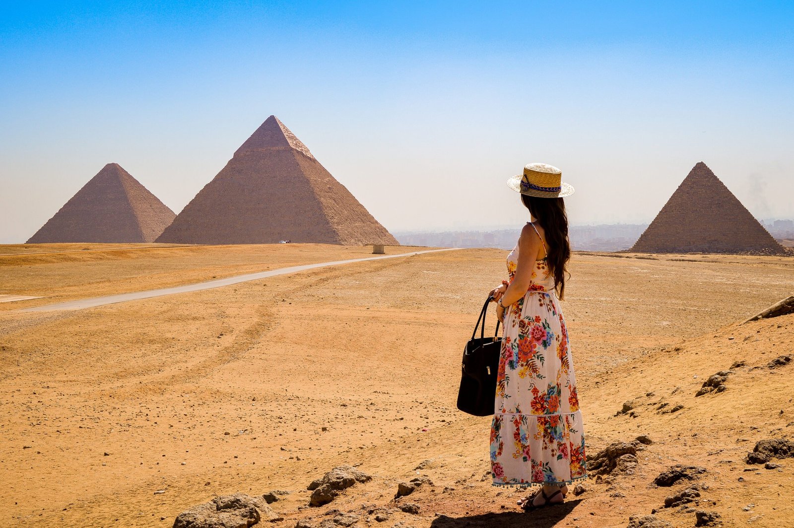 A young female in Giza Necropolis, Egypt